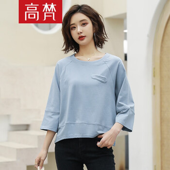 高梵 拼接 短袖 T恤 女 圓領(lǐng)