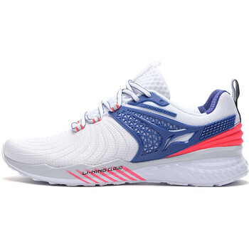 李寧（LI-NING）跑步鞋標(biāo)準(zhǔn)白/熒光焰紅-5 43