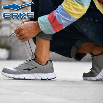 鴻星爾克（ERKE）跑步鞋中灰（男） 44，35，36，37，38，39，40，41，42，43