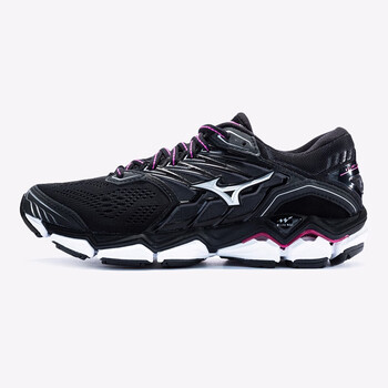 美津濃（MIZUNO）跑步鞋黑/銀/玫紅 