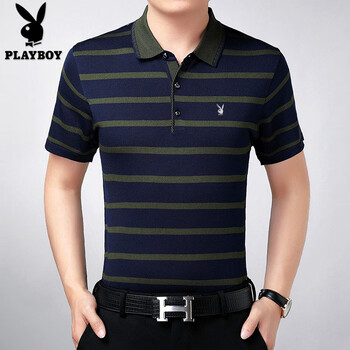 PLAYBOY ESTABLISHED 1953 短袖 男士T恤 短袖墨綠色 