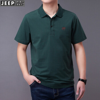 Jeep 短袖 男士T恤 PS0001墨綠色 