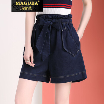 瑪古芭（MAGUBA）  直筒褲 女 短褲 牛仔褲