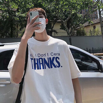 其他品牌 短袖 男士T恤 thnk白色短T 