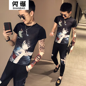 閃爆（SHANBAO） 短袖 男士T恤 TZ177 