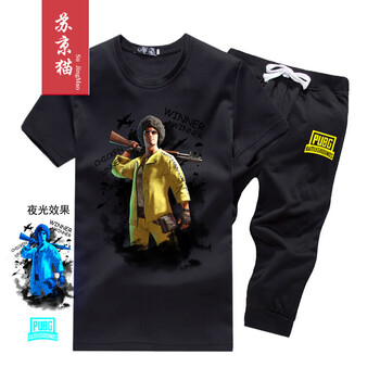 蘇京貓 短袖 男士T恤 套裝2黑 