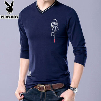 花花公子（PLAYBOY） 短袖 男士T恤 6615藍色 