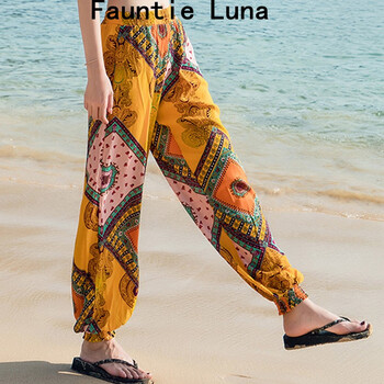 Fauntie Luna 高腰 燈籠褲 女 九分褲 休閑褲