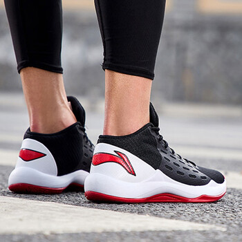 李寧（LI-NING）籃球鞋音速6低幫【黑紅款】 