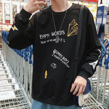 JACKROXY 長袖 男士T恤 黑色 