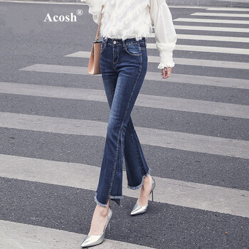 Acosh 高腰 微喇褲 女 長褲 牛仔褲