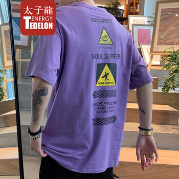 太子龍（TEDELON） 短袖 男士T恤 YRSDX1911133紫色 