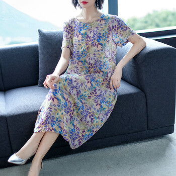 春夏苧麻女長裙
