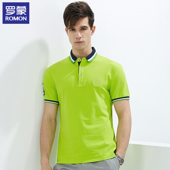 羅蒙（ROMON） 短袖 男士T恤 綠色 