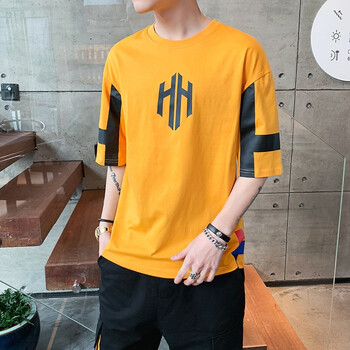 企途 五分袖 男士T恤 3050黃色 