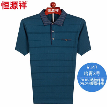 恒源祥 短袖 男士T恤 R147哈青3號(hào) 