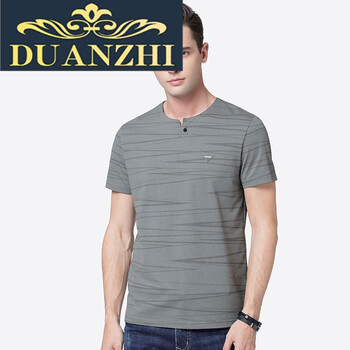 端致（DUANZHI） 長(zhǎng)袖 男士T恤 深灰 