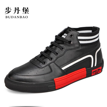 步丹堡（BUDANBAO）男士黑色內增高 38