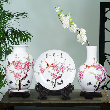 水點桃花花瓶