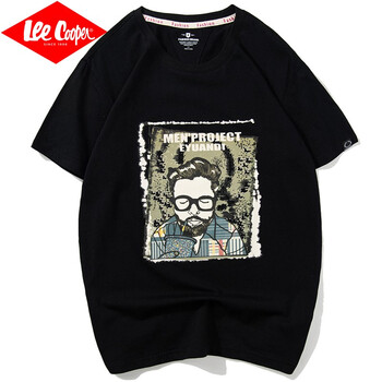 Lee Cooper 短袖 男士T恤 3267黑色短袖T恤 