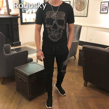 Rogosky 短袖 男士T恤 黑色套裝 