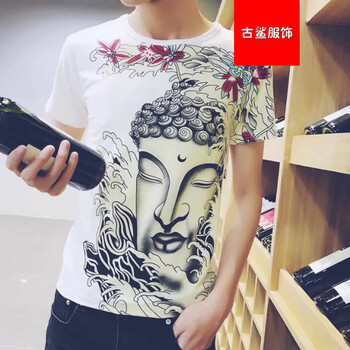 尊尚鳥(niǎo)（zunshangniao） 短袖 男士T恤 紋身佛祖短袖 