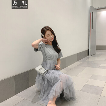 百褶長款禮服