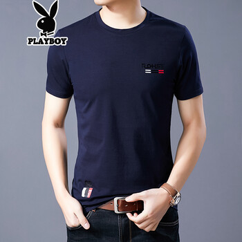 花花公子（PLAYBOY ESTABLISHED 1953） 短袖 男士T恤 5508上青 