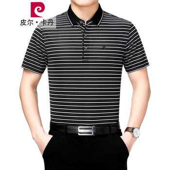 皮爾卡丹（pierrecardin） 短袖 男士T恤 01H12黑色 