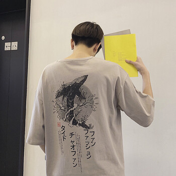 BOYXCO 短袖 男士T恤 淺灰色 