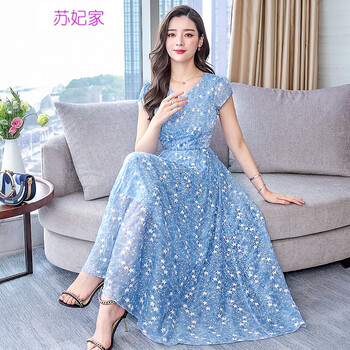 寬松雪紡連衣裙，微胖妹子的福音