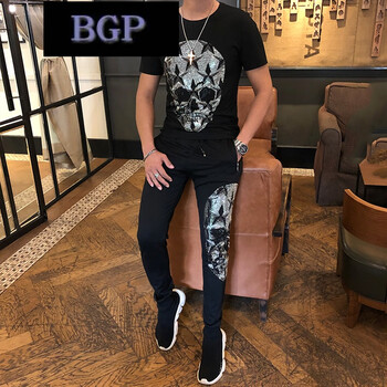 BGP 短袖 男士T恤 星星骷髏短袖套裝 