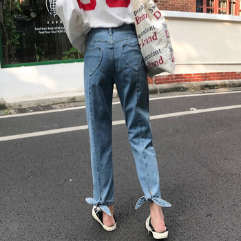 羽櫻（YUYING） 高腰 直筒褲 女 九分褲 牛仔褲