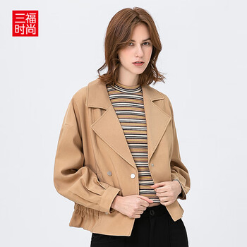 三福（SANFU）  長(zhǎng)袖 女 短外套 印花