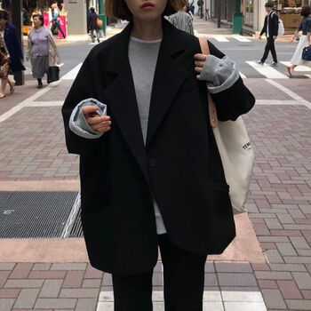 寬松修身長袖外套，打造街頭潮男