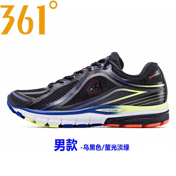 361度跑步鞋TITAN（男）烏黑色/螢光淡綠 44，39，40，41，42，43