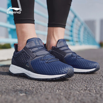 李寧（LI-NING）跑步鞋藏青藍(lán)/外太空藍(lán) 