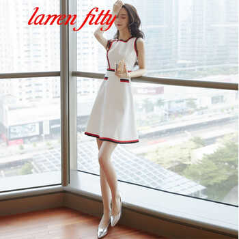 larren fitty  明線裝飾 連衣裙