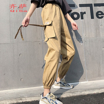 齊薩（QiSa）  直筒褲 女 九分褲 休閑褲