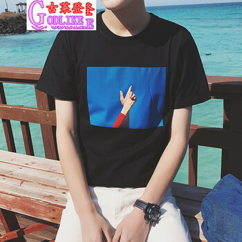 古萊登（GODLIKE） 短袖 男士T恤 19黑色 