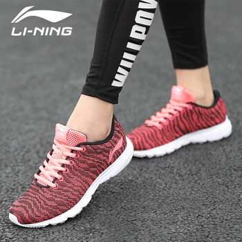 李寧（LI-NING）跑步鞋-4新基礎(chǔ)黑/熒光炫粉 38