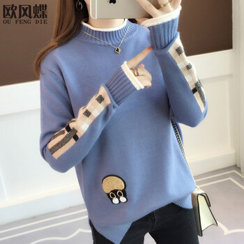 短款復(fù)古毛衣套頭