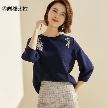 尚都比拉（Sentubila） 刺繡，拼接 短袖 T恤 女 圓領(lǐng)