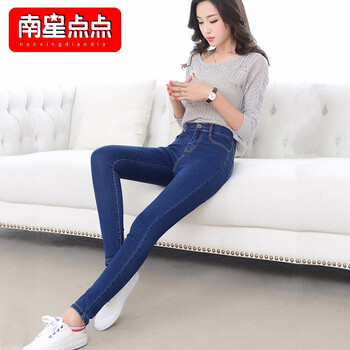 女夏裝松緊牛仔