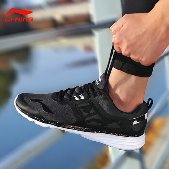 李寧（LI-NING）跑步鞋新基礎(chǔ)黑/基礎(chǔ)白-1（鞋面有Logo)） 42