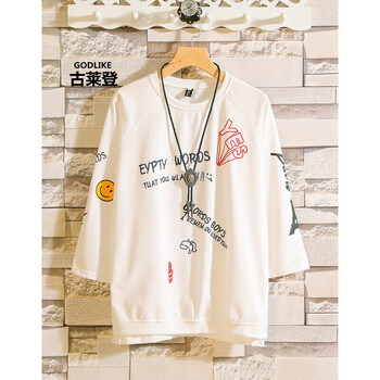 古萊登（GODLIKE） 短袖 男士T恤 916-T50- 白色 