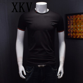 XKV 短袖 男士T恤 9218款黑色 