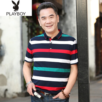 花花公子（PLAYBOY ESTABLISHED 1953） 短袖 男士T恤 N 1884紅色 