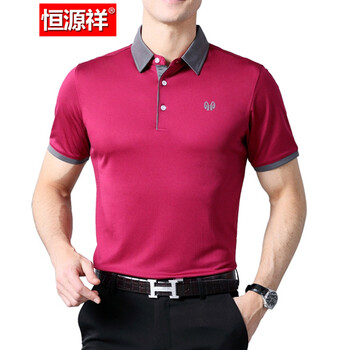 恒源祥 短袖 男士T恤 19HN1525紅色 