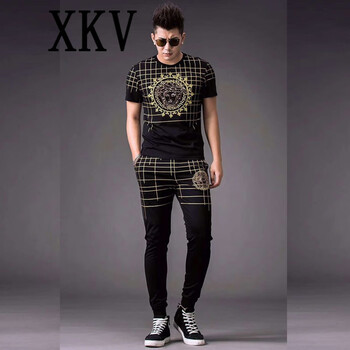 XKV 短袖 男士T恤 黑色F810款 
